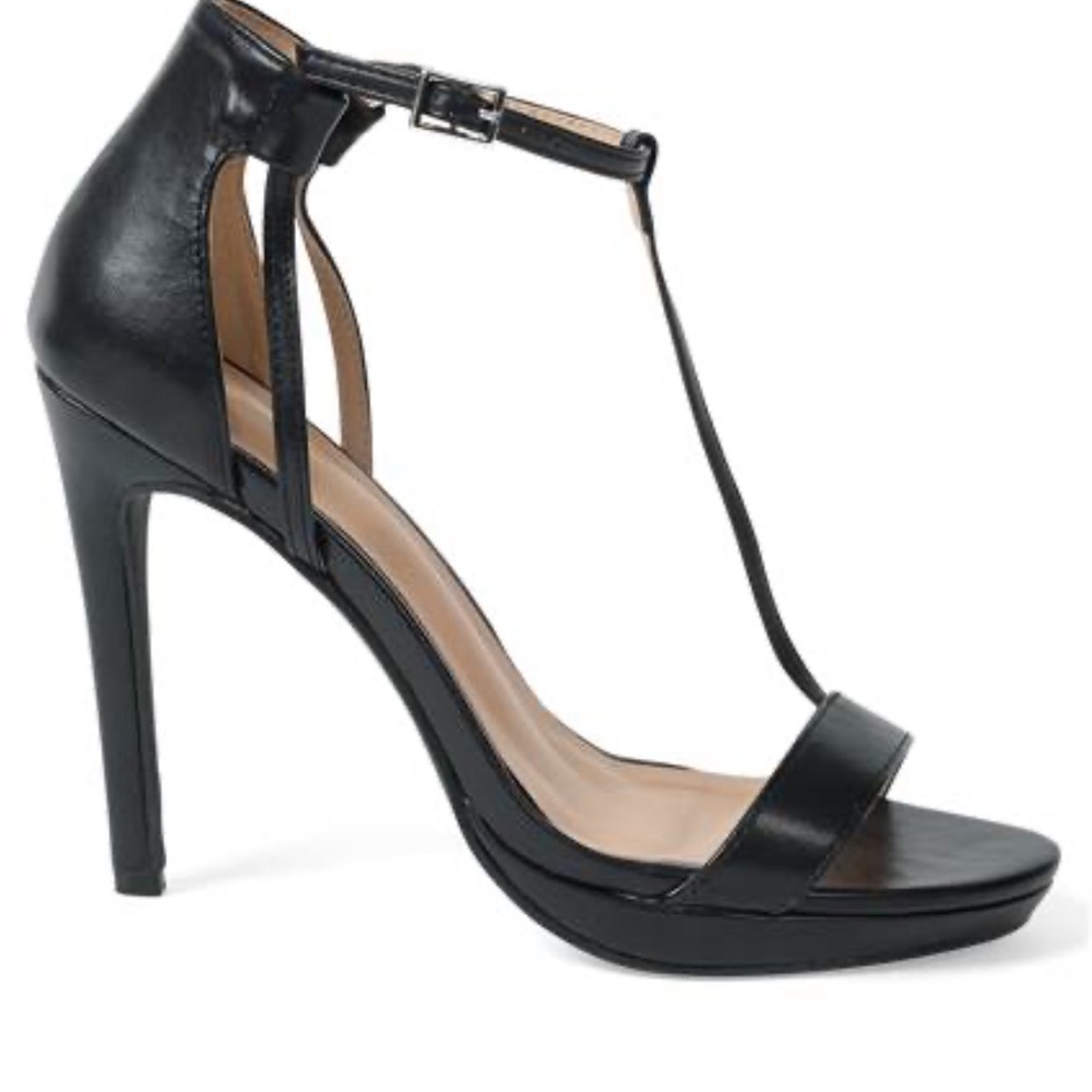 NWT/NIB Venus T-Strap Heels, Black, Size 8.5